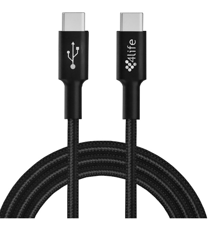 Cable 4Life FL-CCN602 USB-C (2 metros) - Negro