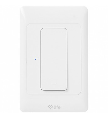 Interruptor de Pared Inteligente 4life Smart Light Switch FL811-1 Wi-Fi/1 Botón/Bivolt - Blanco