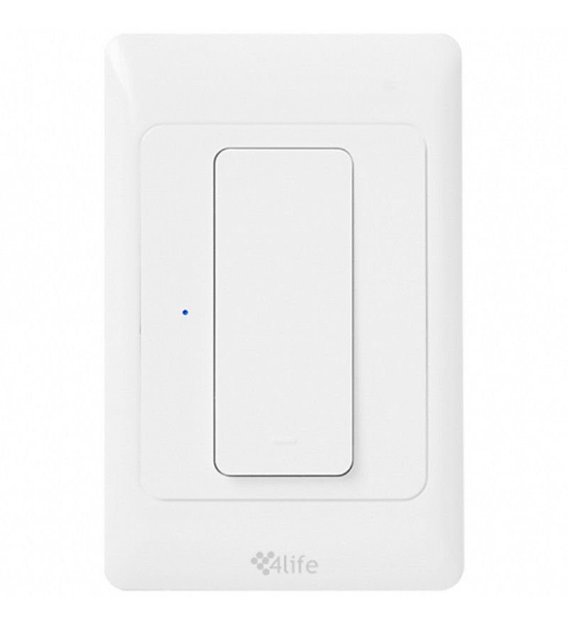Interruptor de Pared Inteligente 4life Smart Light Switch FL811-1 Wi-Fi/1 Botón/Bivolt - Blanco