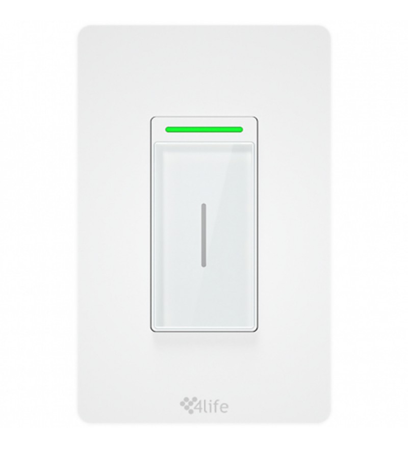 Interruptor de Pared Inteligente 4life 3-Way Smart Push Switch FLA02 Wi-Fi/1 Botón/Bivolt - Blanco