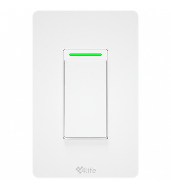 Interruptor de Pared Inteligente 4life 3-Way Smart Push Switch FLA04 Wi-Fi/1 Botón/Bivolt - Blanco