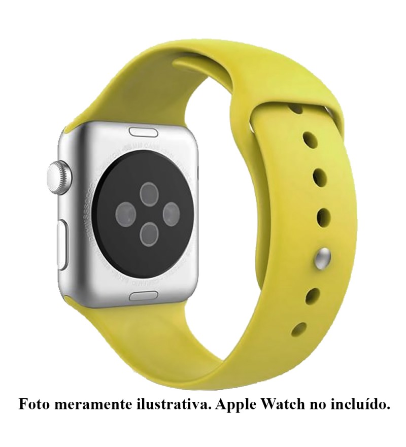 Correa 4Life para Apple Watch 42/44 mm de Silicona - Amarillo Claro