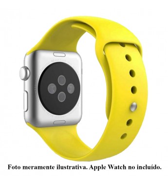 Correa 4Life para Apple Watch 38/40 mm de Silicona - Amarillo Brillante