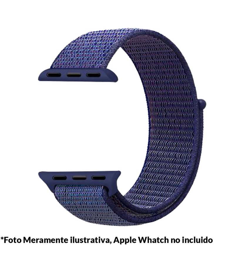 Correa 4Life para Apple Watch 44mm de Nylon- Azul Oscuro