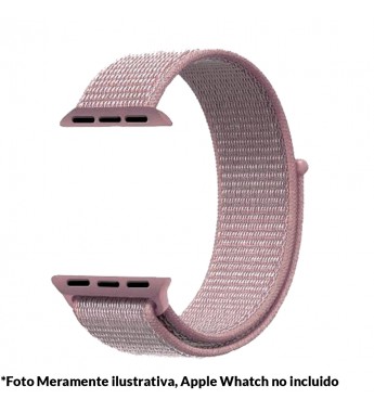 Correa 4Life para Apple Watch 44mm de Nylon- Rosado Oscuro
