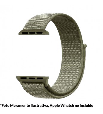 Correa 4Life para Apple Watch 44mm de Nylon - Verde Militar