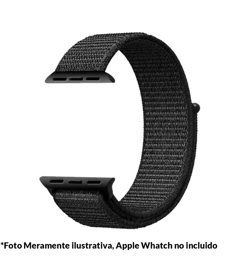 Correa 4Life para Apple Watch 44mm de Nylon- Negro