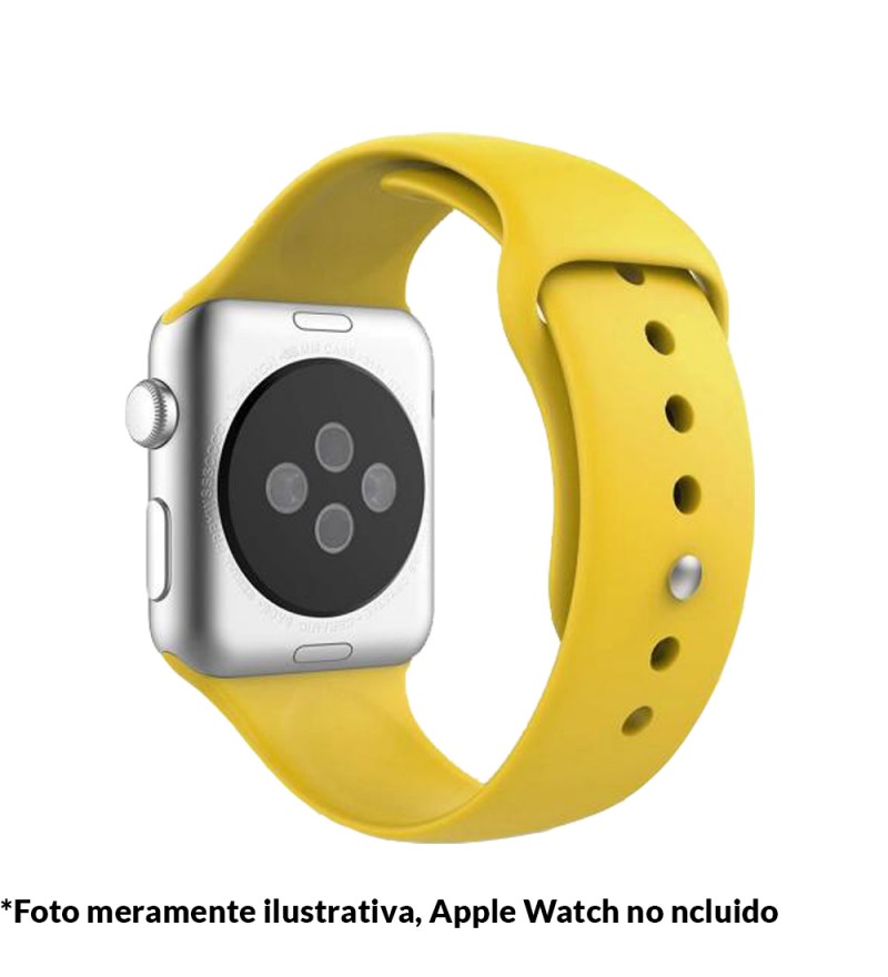 Correa 4Life para Apple Watch 42/44mm de Silicona - Amarillo Brillante