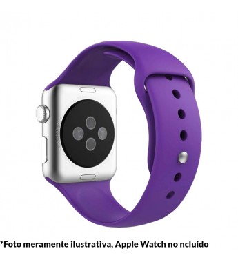 Correa 4Life para Apple Watch 42/44mm de Silicona - Lila Oscuro 