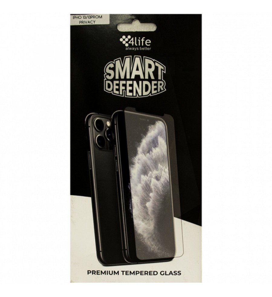 Pelicula para iPhone 13/13 Pro 4Life Premium Tempered Glass Privacy - Negro