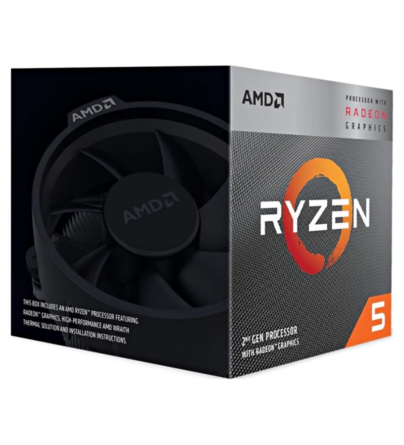 Procesador AMD Ryzen 5 3400G de 3.7GHz QuadCore 6MB Cache con Cooler - Socket AM4