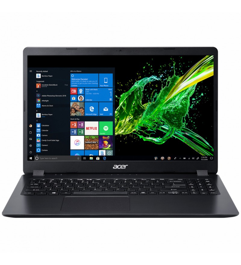 Notebook Acer Aspire 3 A315-54-530D de 15.6" HD con Intel Core i5-10210U/8GB RAM/256GB SSD/W10 - Shale Black