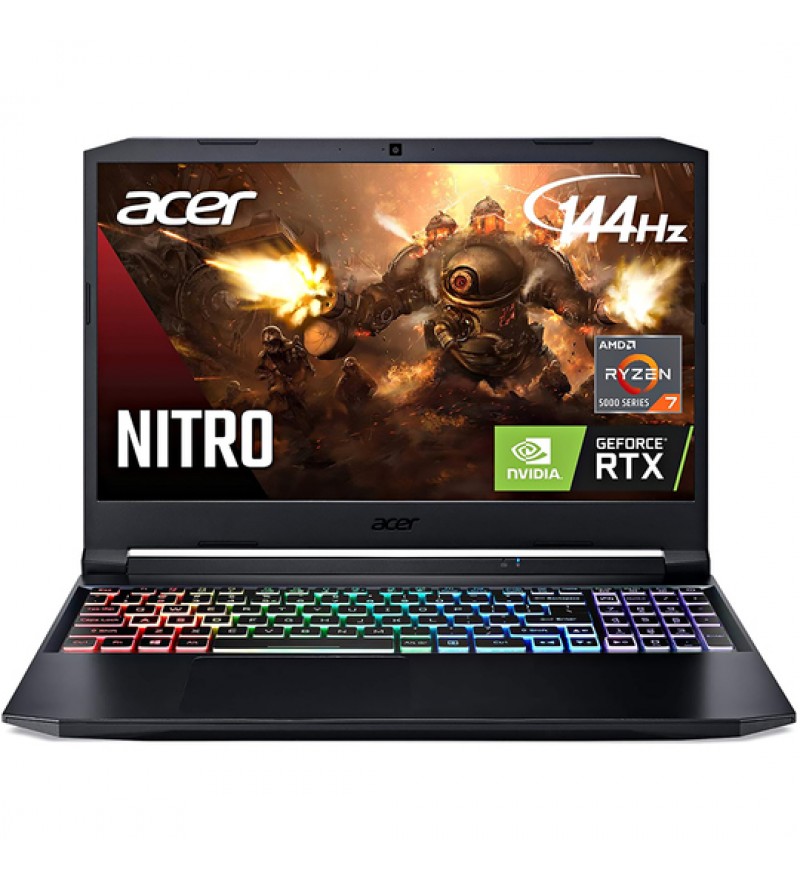 Notebook Acer Nitro 5 AN515-45-R92M de 15.6" FHD con AMD Ryzen 7 5800H/16GB RAM/512GB SSD/GeForce RTX 3060 de 6GB/W10 - Obsidian Black