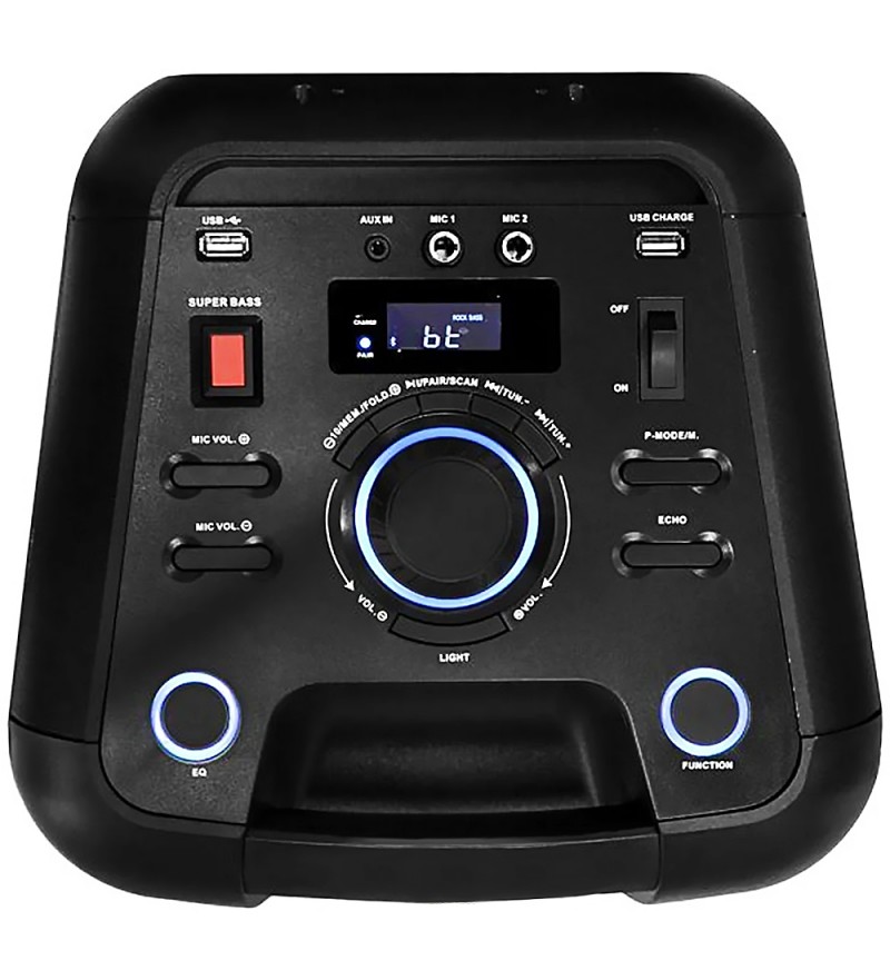 Parlante Aiwa AW-POK3 con Bluetooth/Radio FM/USB/Micrófono/1000W/Bivolt - Negro