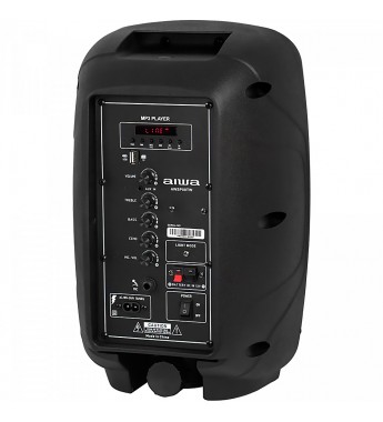 Parlante Aiwa AW-SP08TW con Bluetooth/Radio FM/USB/Micrófono/300W/Bivolt - Negro