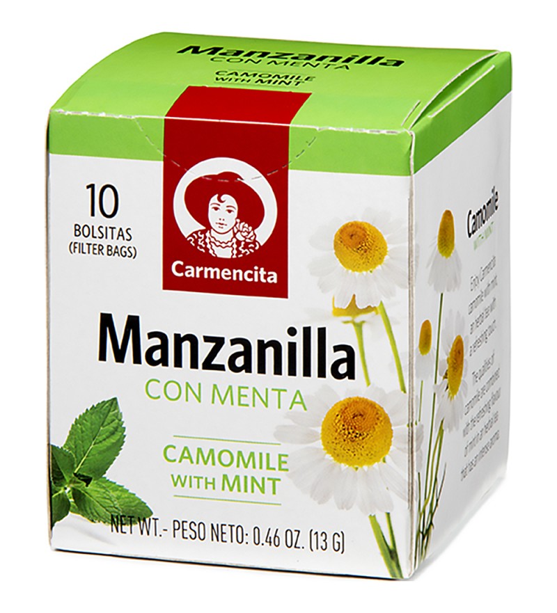 Té Carmencita Manzanilla con Menta Camomile With Mint 13g - 10 Unidades