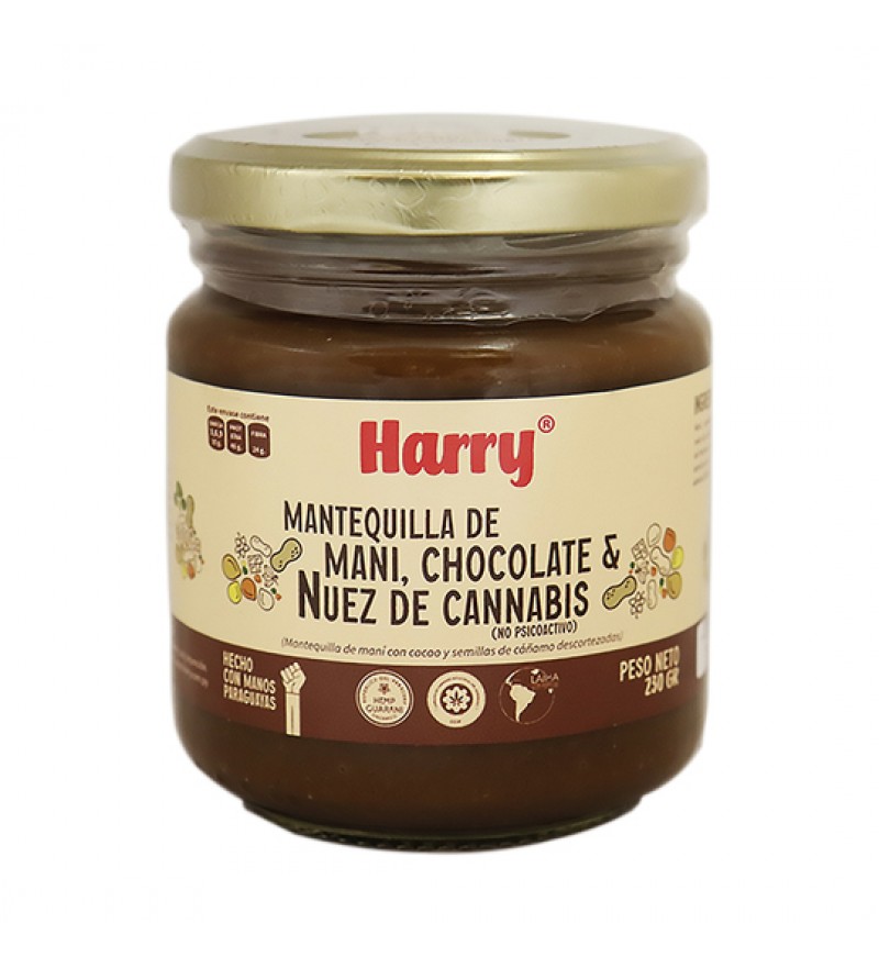 Mantequilla Harry de Mani, Chocolate y Nuez de Cannabis - 230g