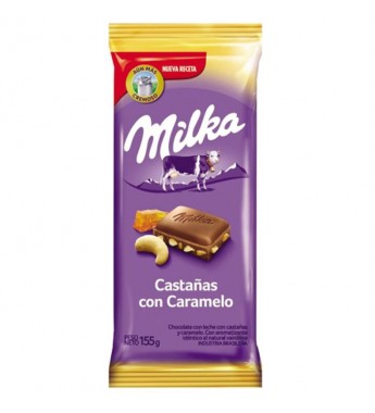 Barra de Chocolate Milka Castañas con Caramelo - 155g