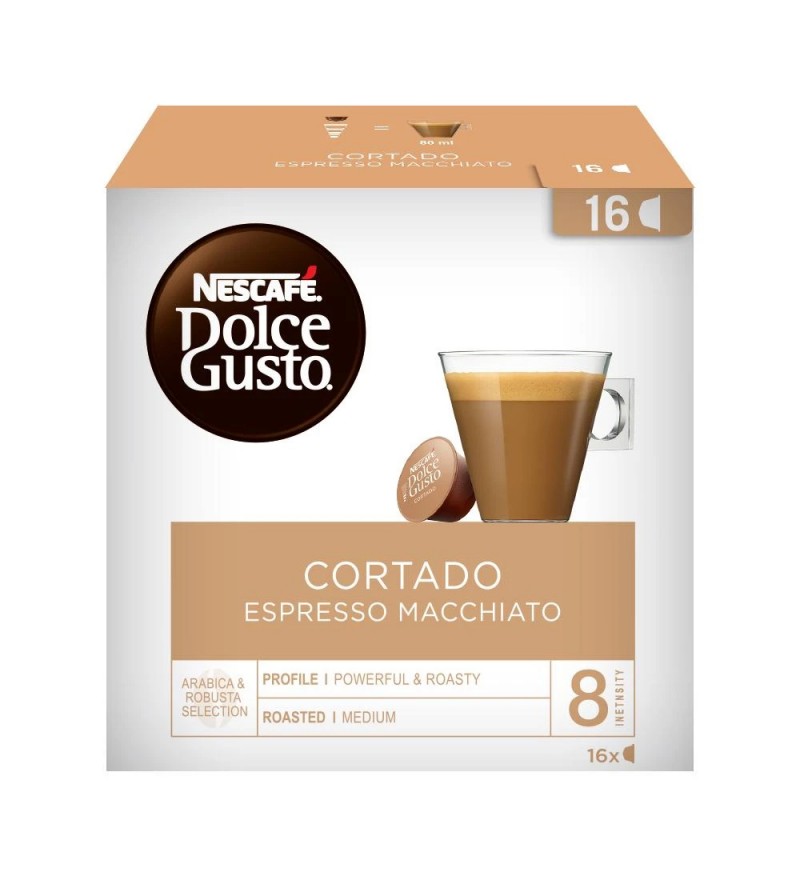 Capsula de Café Nescafe Dolce Gusto Cortado Espresso Macchiato (16 unid.) 8 intensidades - 100G 