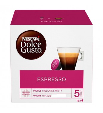 Capsula de Café Nescafe Dolce Gusto Espresso (16 unid.) 5 intensidades - 96G 
