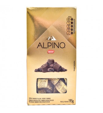 Chocolate Nestle Alpino contiene 15 unidades de Bombones de chocolate con Leche - 195g