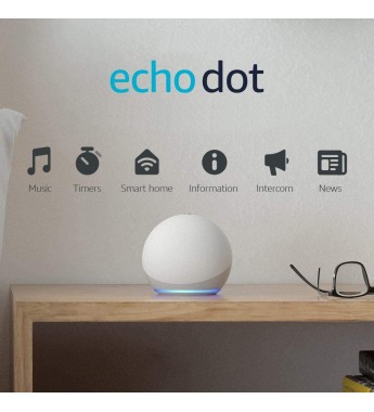Speaker Amazon Echo Dot 4ª Generación con Wi-Fi/Bluetooth/Alexa - Glacier White