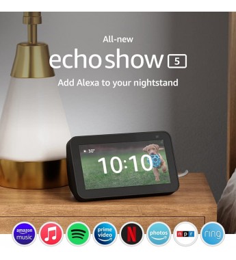 Smart Screen Amazon Echo Show 5 (2da Generación) de 5.5" con Wi-Fi/Bluetooth/Alexa/Bivolt - Charcoal