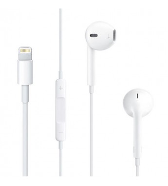 Auriculares Apple EarPods MMTN2AM/A con Conector Lightning/Micrófono - Blanco