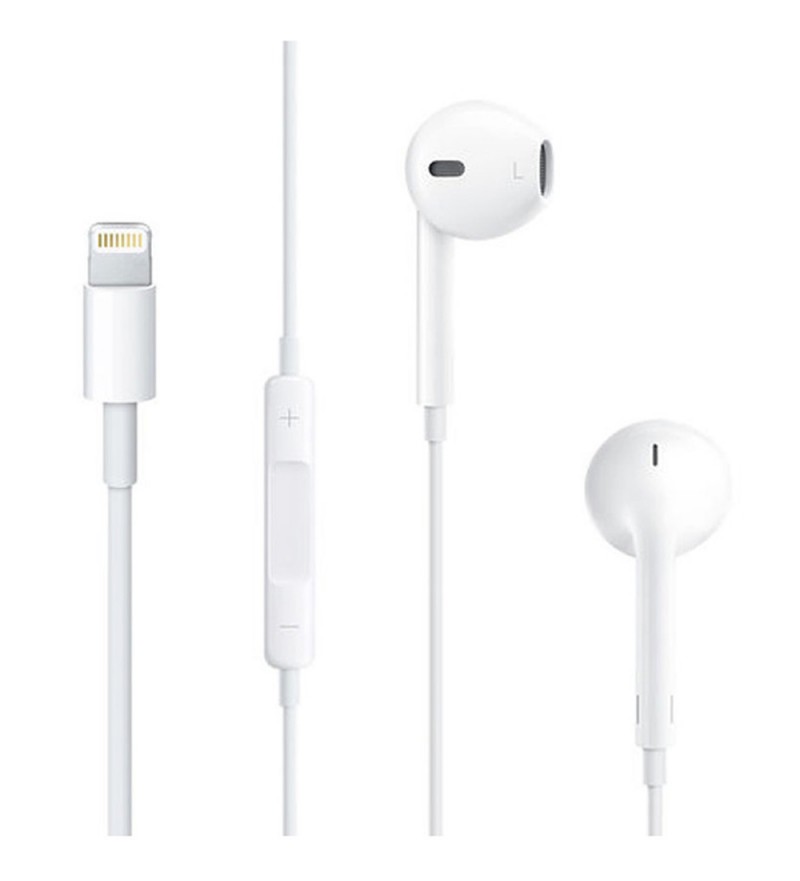 Auriculares Apple EarPods MMTN2AM/A con Conector Lightning/Micrófono - Blanco