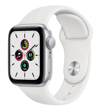 Apple Watch SE de 40 mm MYDM2LL/A A2351 GPS (Caja de aluminio Plata/Correa deportiva Blanca)