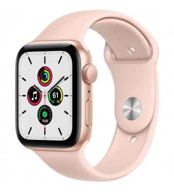 Apple Watch SE de 44 mm MYDR2LL/A A2352 GPS (Caja de aluminio Oro/Correa deportiva Rosa arena)