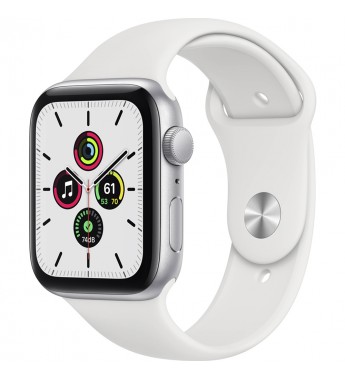 Apple Watch SE de 44 mm MYDQ2LL/A A2352 GPS (Caja de aluminio Plata/Correa deportiva Blanca)