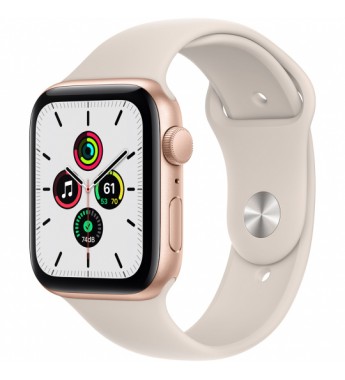 Apple Watch SE de 44 mm MKQ53LL/A A2352 GPS (Caja de aluminio Oro/Correa deportiva Starlight)