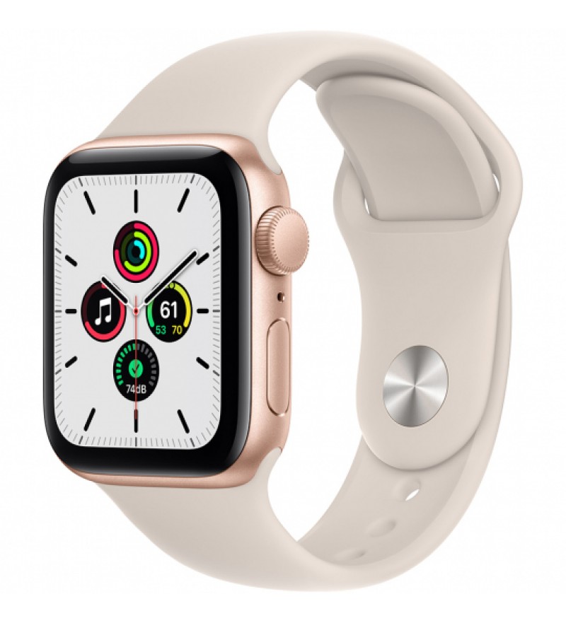 Apple Watch SE de 40 mm MKQ03LL/A A2351 GPS (Caja de aluminio Oro/Correa deportiva Starlight)