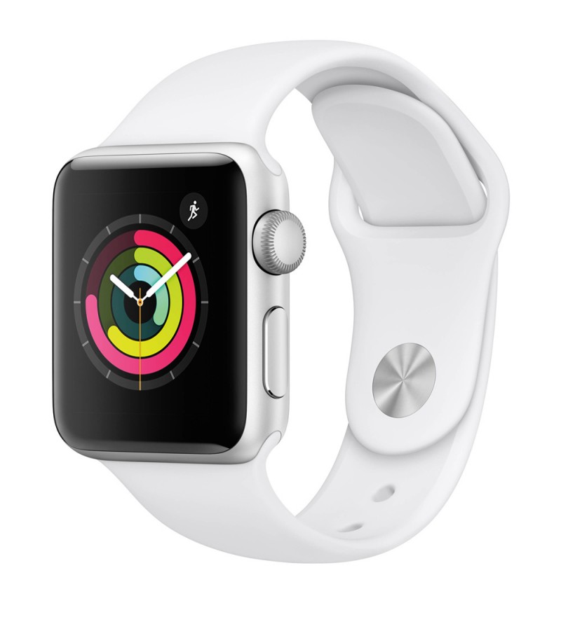Apple Watch Series 3 de 38 mm MTEY2LL/A A1858 GPS (Caja de aluminio Plata/Correa deportiva Blanca)