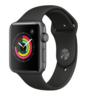 Apple Watch Series 3 de 42 mm MTF32LL/A A1859 GPS (Caja de aluminio Gris espacial/Correa deportiva Negra)