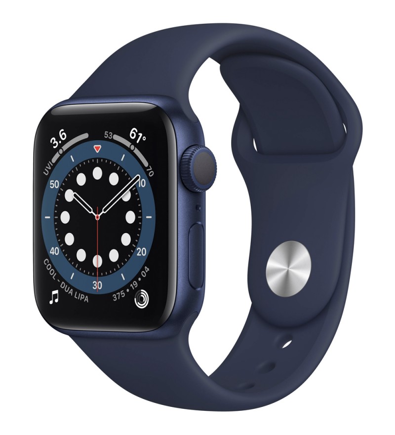 Apple Watch Series 6 de 40 mm MG143LL/A A2291 GPS (Caja de aluminio Azul/Correa deportiva Azul marino intenso)