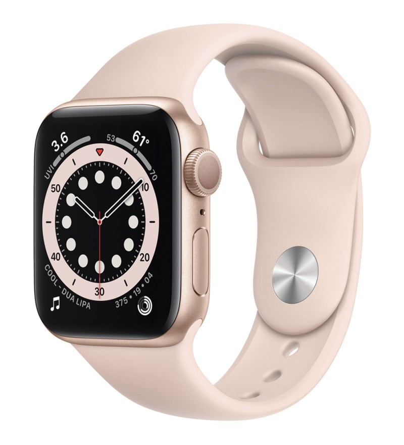 Apple Watch Series 6 de 40 mm MG123LL/A A2291 GPS (Caja de aluminio Oro/Correa deportiva Rosa arena)