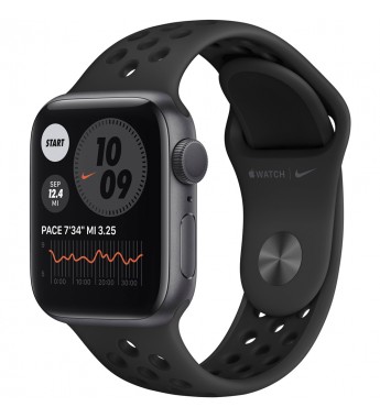 Apple Watch Nike Series 6 de 40 mm M00X3LL/A A2291 GPS (Caja de aluminio Gris espacial/Correa Nike Sport Antracita/negra)