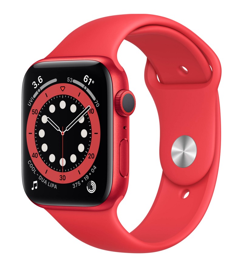 Apple Watch Series 6 de 44 mm M00M3LL/A A2292 GPS (Caja de aluminio (PRODUCT)RED/Correa deportiva (PRODUCT)RED)