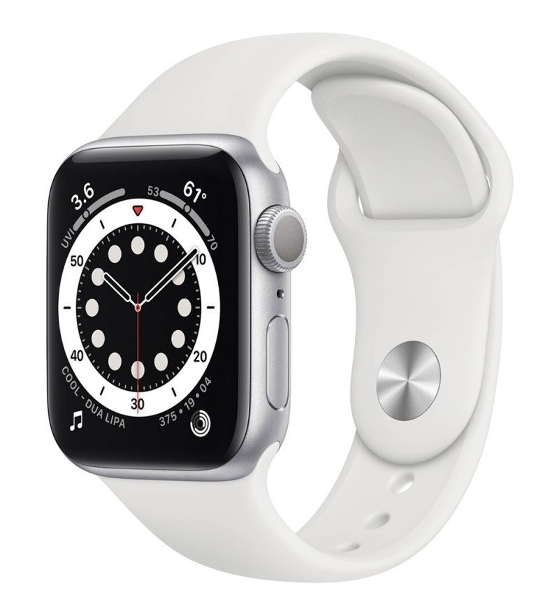 Apple Watch Series 6 de 40 mm MG283LL/A A2291 GPS (Caja de aluminio Plata/Correa deportiva Blanca)