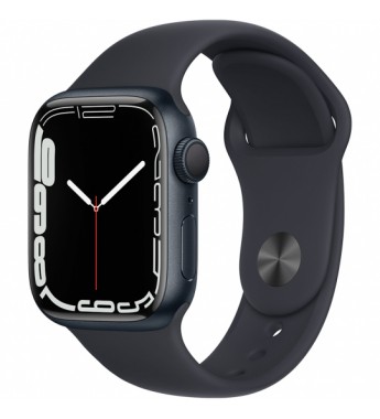 Apple Watch Series 7 de 41mm MKMX3BE/A GPS (Caja de aluminio Medianoche/Correa deportiva Medianoche)