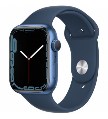 Apple Watch Series 7 de 45mm MKN83LL/A GPS (Caja de aluminio Azul/Correa deportiva Azul Abyss)