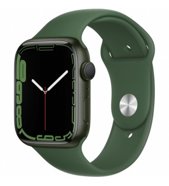 Apple Watch Series 7 de 45mm MKN73LL/A GPS (Caja de aluminio Verde/Correa deportiva Verde Trébol)