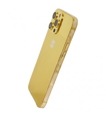 Apple iPhone 13 Pro Max Gold Prime 24 KT With Diamond Limited Edition 256GB 6.7" 12+12+12/12MP iOS