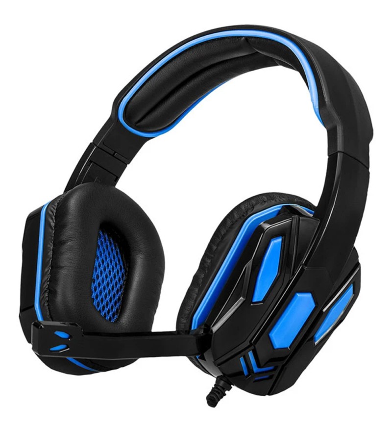 Headset Gaming ArgomTech ARG-HS-2845BK Micrófono Retráctil/40mm - Negro/Azul