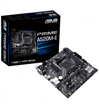 Placa Madre ASUS Prime A520M-E Socket AM4/MicroATX - Hasta 4 DDR4