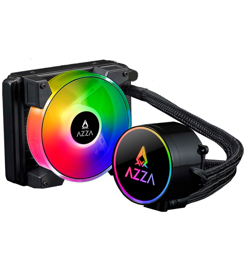 Cooler para CPU Azza Blizzard 120 LCAZ-120R-ARGB con iluminación RGB/120mm - Negro