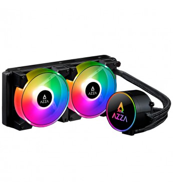 Cooler para CPU Azza Blizzard 240 LCAZ-240R-ARGB con iluminación RGB/240mm - Negro