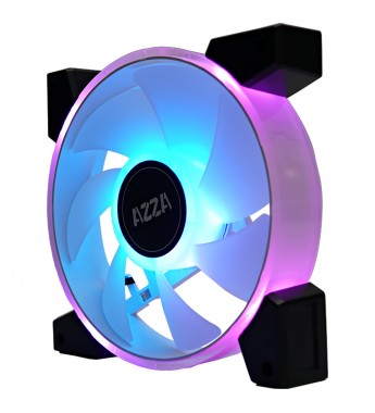 Cooler para Gabinete Azza Hurricane II FNAZ-12DRGB2-011 con iluminación RGB/120mm - Negro/Blanco